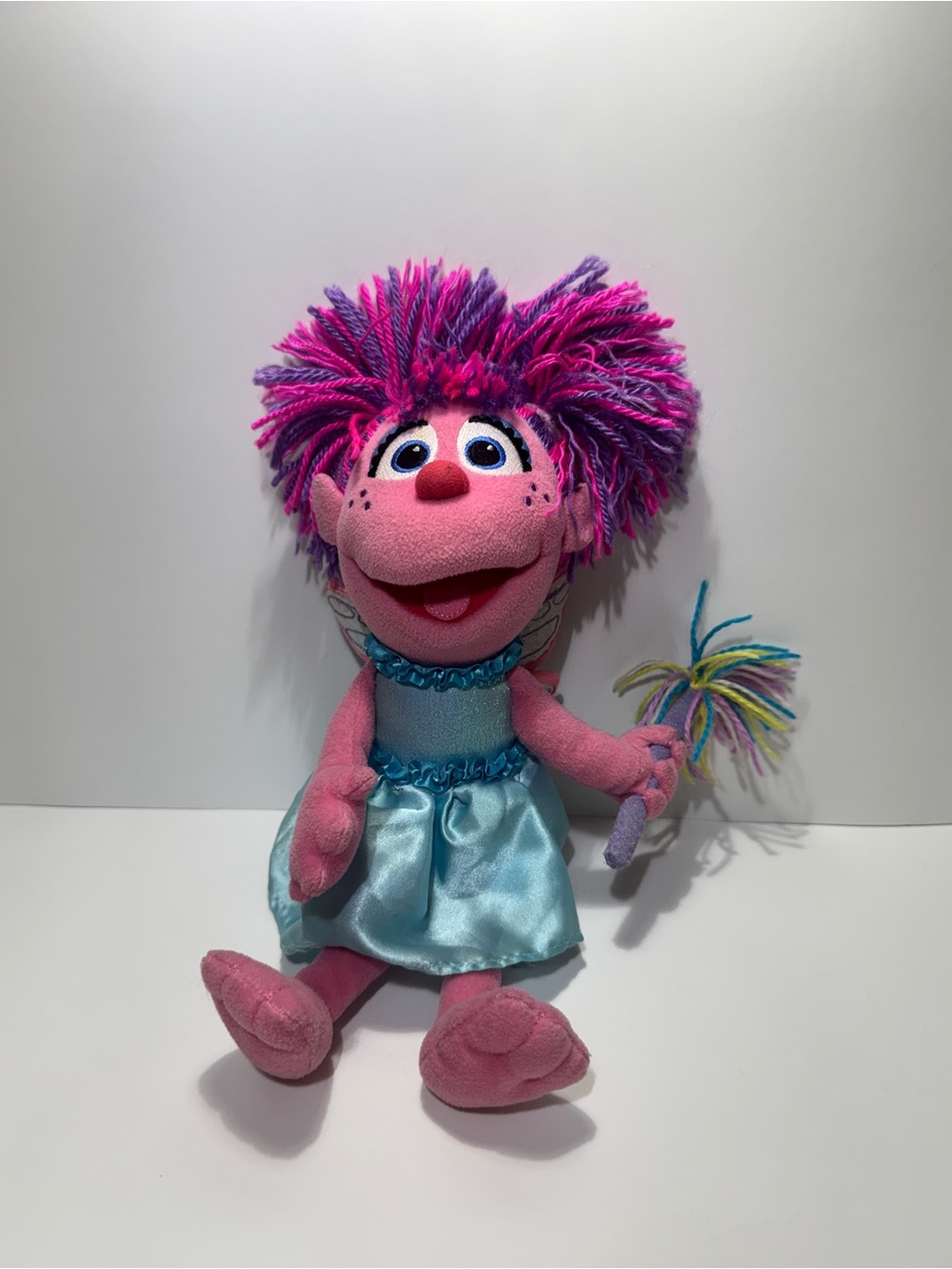 GUND Sesame Street 9" Abby Cadabby Plush Fairy Doll Pink/Blue Wand 2003 0313HU